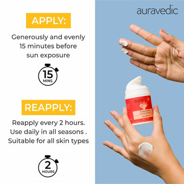 Auravedic Kumkumadi serum Sunscreen SPF 50 for oily skin,dry and combination skin Kumkumadi tailam face serum for glowing skin Brightening Serum for pigmentation and dark spot with kumkumadi oil